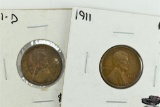 1911 & 1911-D Wheat Penny