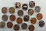 Group of 20 - 1957 Toned Lincoln Wheat Pennies