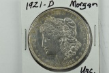 1921-D Morgan Silver Dollar UNC