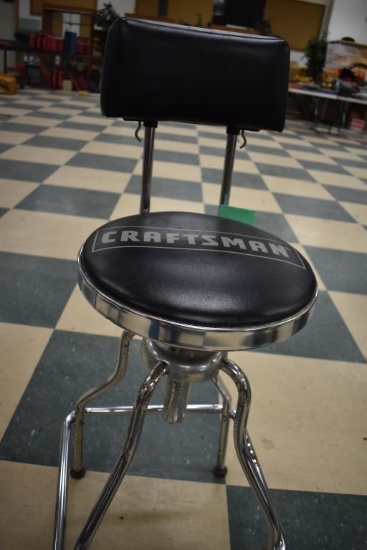 Craftsman Adjustable Stool, small cut in seat