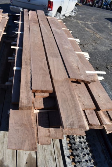 Group of 36 1" Thick Walnut Boards and 4 1 1/2" Thick Boards, Varying Width