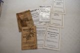 Group of 8 Books Including Instruction Book For McCormick Deering Farmall F