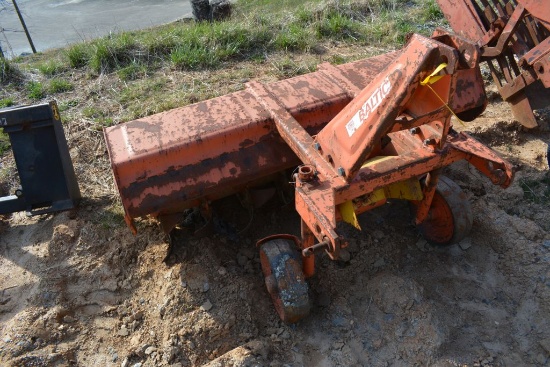 Baltic 3 pt rear tine tiller, needs PTO shaft, as is