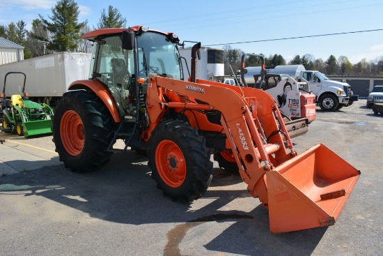 Kubota M9960 MFWD Tractor equipped w/ LA1353 Loader and 7 ft. Bucket, Forwa