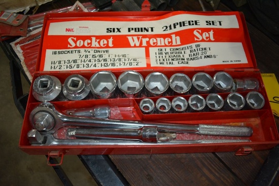 21 pc. ¾’’ drive socket set