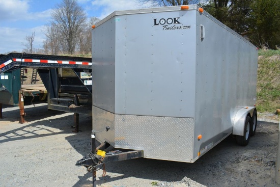2010 LGS Industries, Double Axle Enclosed Trailer w/ Drop Down Ramp, Wired