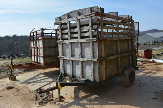 2016 Home made 12’x6.5’ double axle livestock trailer, needs lights and fen