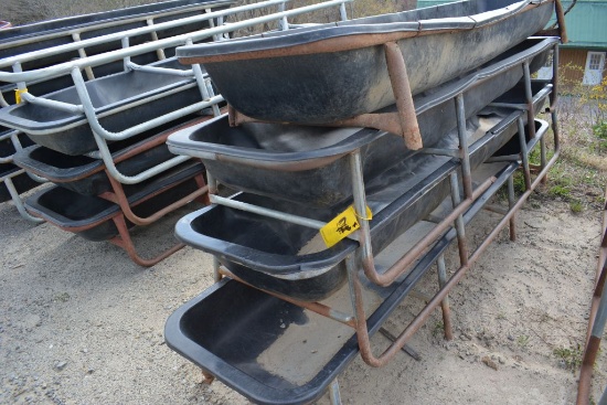 4 - 10 ft Plastic Feed Bunks (4 x Bid) AS IS