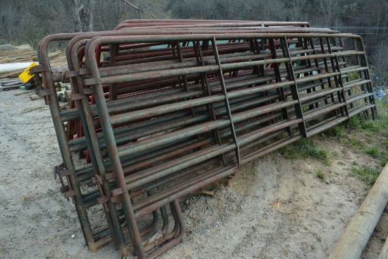 8 - Portable 12 ft Corral Panels w/ Feet (12 x Bid)