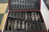 Large Assortment of Drill Bits in Metal Case