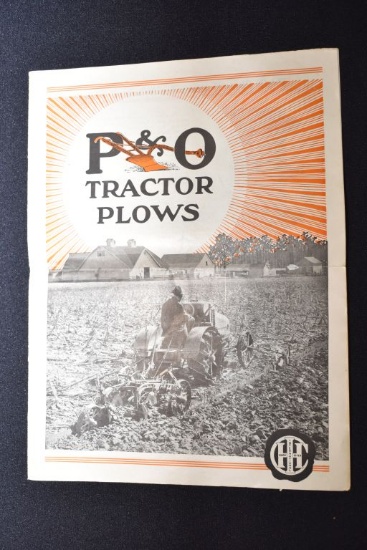 P & O Tractor Plows Magazine by IHC, Some Pages Worn in Crease Area