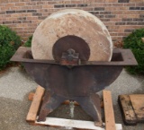 Large Mill Stone on belt pully
