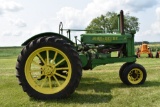 1938 John Deere A Unstyled Tractor on Rubber, Rear Rubber 11-38 (65%) on St