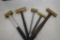 Group Of 5 Brass Head,  Hammers