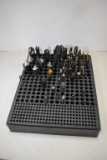 Misc set of Mill, drill bits, taps, and holder