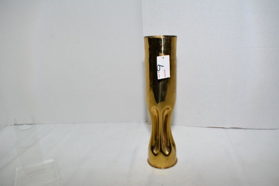 Trench Art, Crimped Shell, 14 x 3