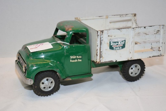 Tonka Toys, Star Kist Tuna Foods Green & White Pick Up Truck w/ Metal Sides