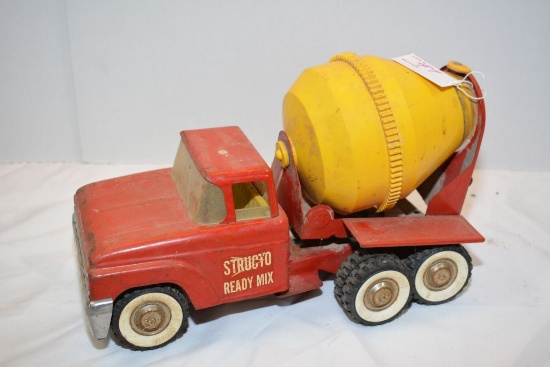 Structo Ready Mix Manual Dump Cement Mixer Truck, Missing back Slide