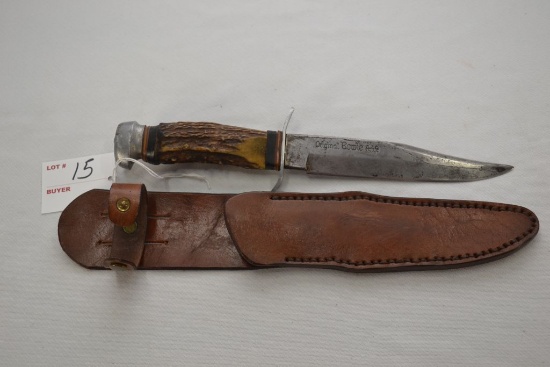 Original Bowie Knife Sabre Monarch 152, 10.5 in. w/ Stag Handle, Handle is Loose