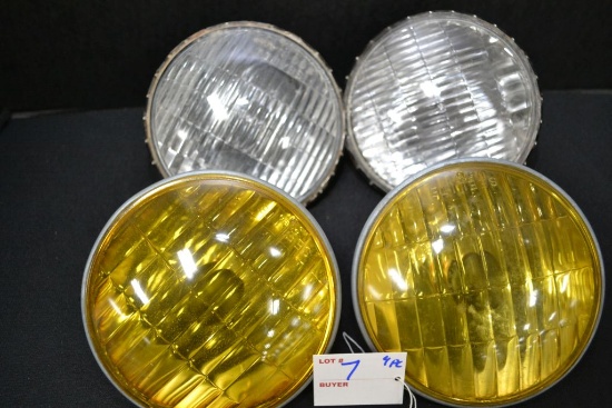 Pair of Amber Fog Lights and Pair of Clear Driving Light 5 3/4"