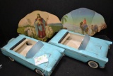 Group of Promotional Cardboard Cars + Chevy Fans