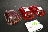3 1940 Plymouth Tail Light Lenses