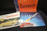 1949 Chevy Fold-out Poster, 1949 Pontiac Fold-out Poster, 1952 Oldsmobile Car Brochure