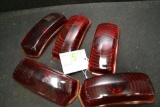 5 Red Glass Tail Light Lenses