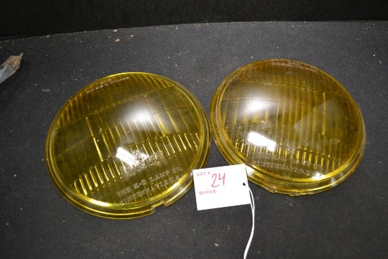 Pair of Amber Fog Light Lenses, Model No. 855