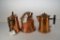 3 pieces Copper Tea Pot and Coffee (one money)