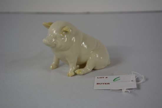 Belleek Green Mark Pig