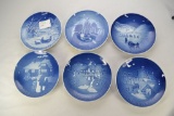 1 - Lot of 6 1970s B&G Denmark Collector Plates - 1970-1974, 1977 (one money)