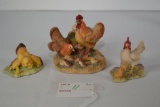 Lowell Davis Handcrafted and Painted Hen & Chicks