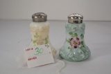 Vintage Pair Salt & Pepper, feather and quill design
