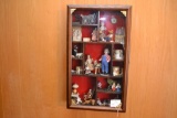 Shadow Box of Miniature Dolls and Trinkets