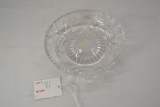Glass Cut to Press 16-point Floral Design Ashtray