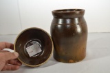 Crock 5-1/2 in. Bowl and Preserve Jar (one money)