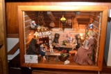 Hand Crafted Cabin and Bears Lighted Display, 12 in x 9 in. x 9-1/2 in.