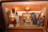 Miniature Victorian Parlor Scene, lighted