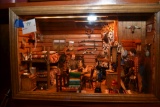 Miniature Cowboy Western Bunk House with Tack Room, lighted