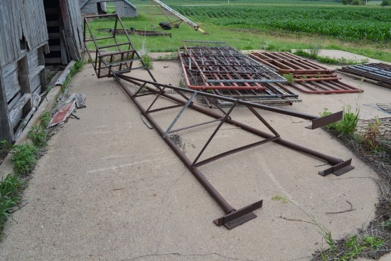 Homemade 16' Man Lift to Bolt Into A Loader Bucket, Approx. 3'x3' Platform With Railings