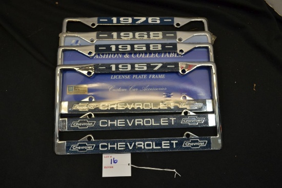 Chevrolet License Plate brackets, various yeares, 4 each