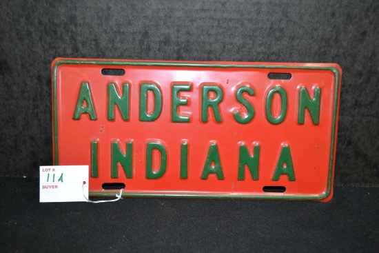 Anderson Indiana Plate