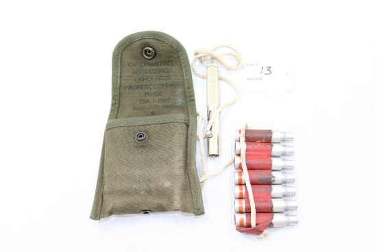 US Pilot Survival Flare gun from Vietnam era, in nylon case, issued to helicopter and Air Force Piol