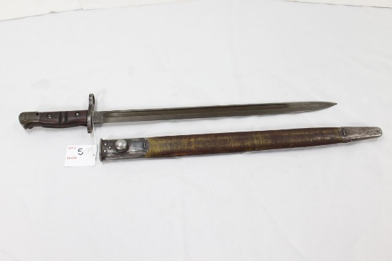 Bayonet, for US Model 1917, Remington, blade marked "US" "Remington 1918", 23inches overall, 16 3/8