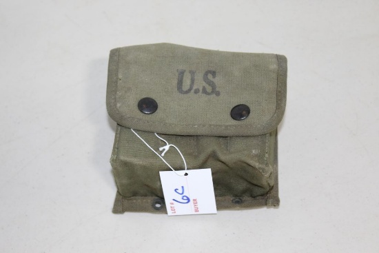 First Aid Kit in Canvas Pouch, with all items intact and unused, "Brauer 1944" printed on inside fla