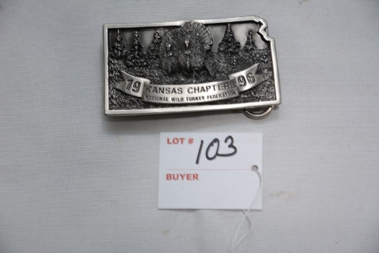Kansas Chapter NWTF Belt Buckle 1996 #174