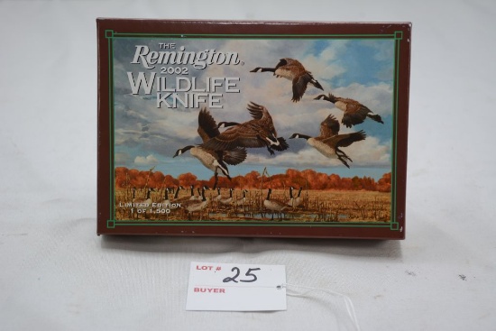 2002 Remington Wildlife Knife, Limited Edition, 1 of 500, #0299, Canadien Geese, 1 of 1000