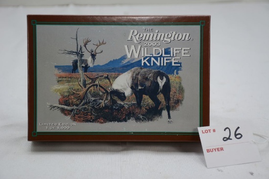 2003 Remington Wildlife Knife, Limited Edition, 1 of 500, #0158, Rubbing Off The Velvet, 1 of 1000