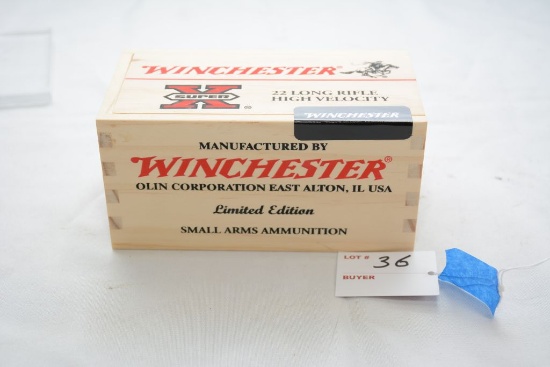 Wooden box of Winchester Limited Edition .22LR, 36gr